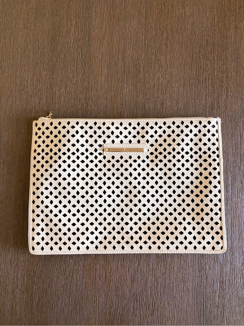 The Limited Black & White Diamond Clutch